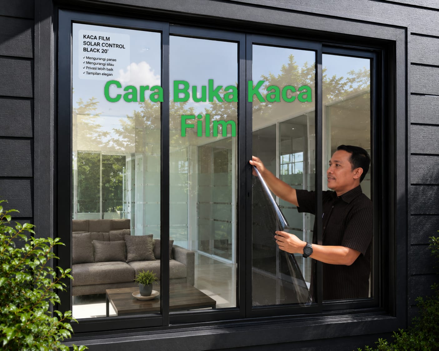 Tutorial Lepas  Kaca Film Kantor